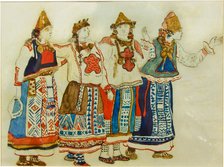 Costume design for the opera Snow Maiden by N. Rimsky-Korsakov.