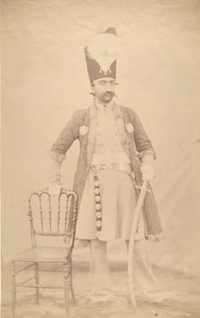 Naser al-Din Shah, ca. 1852-55. Creator: Luigi Pesce.