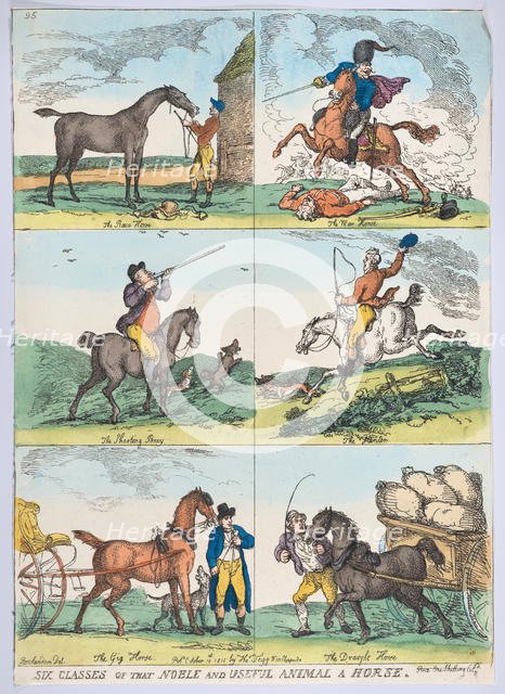 Six Classes of the Noble and Useful Animal a Horse, October 10, 1811., October 10, 1811. Creator: Thomas Rowlandson.