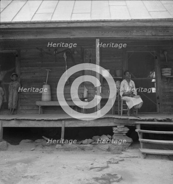 Porch of Negro tenant house, Person County, North Carolina, 1939. Creator: Dorothea Lange.