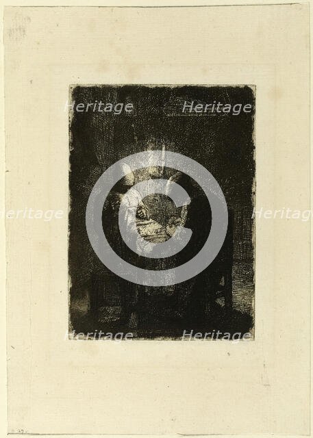 The Vigil, 1856. Creator: Jean Francois Millet.