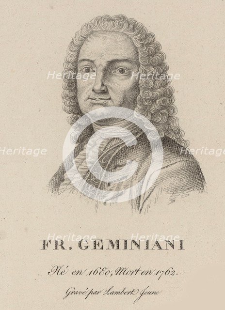 Portrait of the composer and violinist Francesco Saverio Geminiani (1687-1762), 1810s.