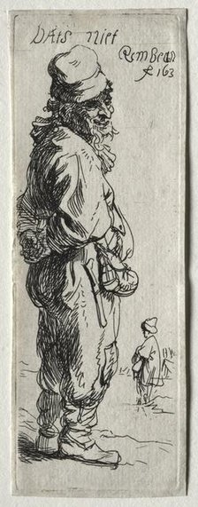A Peasant Replying: "that's nothing", probably 1634. Creator: Rembrandt van Rijn (Dutch, 1606-1669).