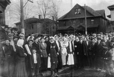 Strikers at Auburn - April '13, 1913. Creator: Bain News Service.