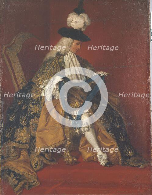 Portrait of Paul-Hippolyte de Beauvillier, Duke of Saint-Aignan (1684-1776)., between 1737 and 1749. Creator: Pierre Subleyras.
