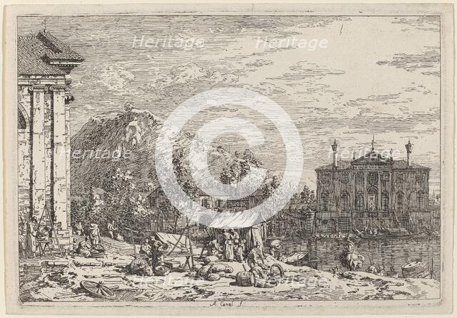 The Market at Dolo, c. 1735/1746. Creator: Canaletto.