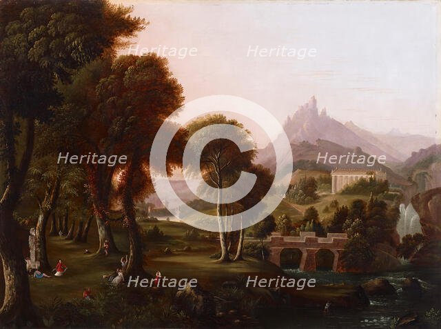 Copy of "Dream of Arcadia" by Thomas Cole, about 1863. Creator: Unknown.