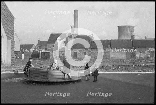Children's playground, Lansdowne Street, Millfield, Sunderland, 1961. Creator: Eileen Deste.