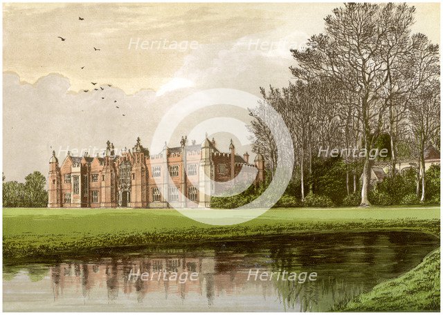 Hengrave Hall, Suffolk, home of the Gage family, c1880. Artist: Unknown