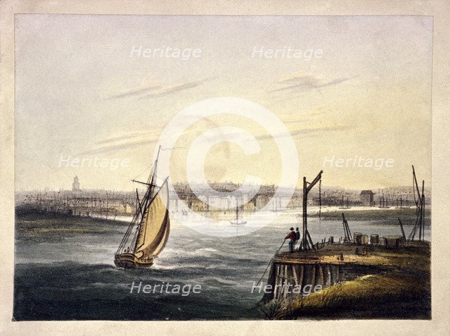 Gibbet at Blackwall, Poplar, London, c1825. Artist: Anon