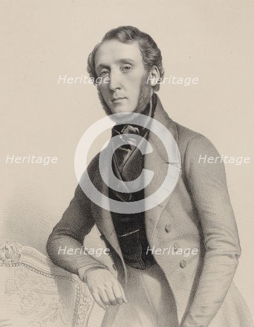 Portrait of pianist and composer George Alexander Osborne (1806-1893), 1850. Creator: Alophe, Marie-Alexandre Menut (1812-1883).