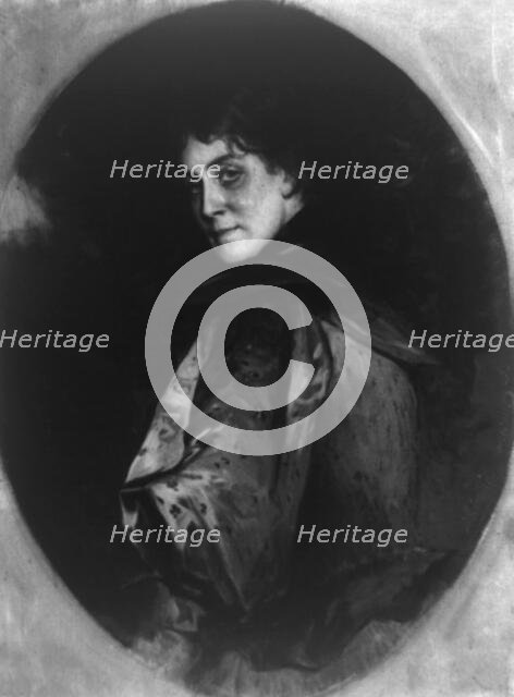 Mrs. John B. Henderson, half-length portrait, facing slightly left, between 1890 and 1910. Creator: Frances Benjamin Johnston.