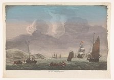 View of the coast of England with ships and boats on the water, 1745-1775. Creator: Anon.