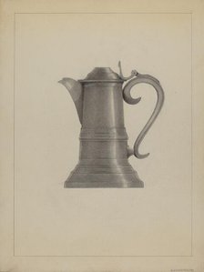 Pewter Flagon, c. 1936. Creator: A. Zaidenberg.