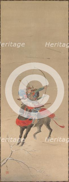 Warrior mounted on a Horse, 1700s-1800s. Creator: Unknown.