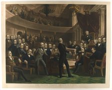 The United States Senate, a.d. 1850, pub. c1855. Creator: Peter Frederick Rothermel (1817 - 1895) after.
