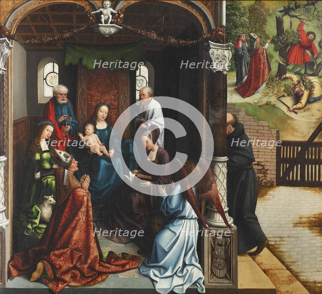 Virgin and Child adored by Saint Martin, 1514. Creator: Orley, Bernaert, van (1488-1541).