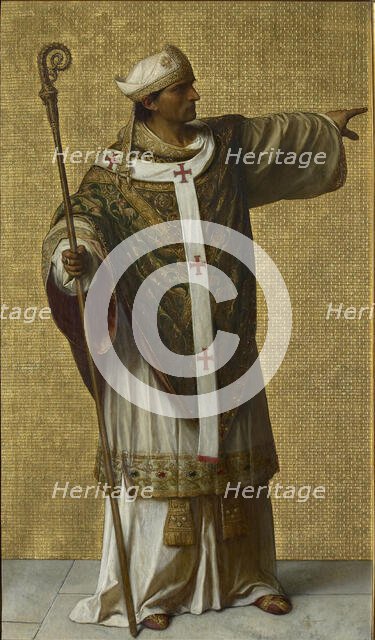 Notker of Liège, 1872-1877. Creator: Gallait, Louis Joseph (1810-1877).