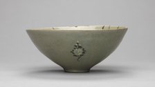 Bowl with Fish and Waves in Relief, 1200s. Creator: Unknown.