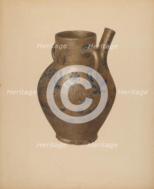 Water Jug, c. 1940. Creator: Giacinto Capelli.