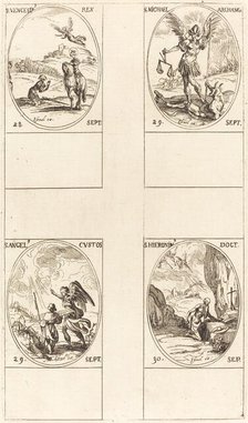 St. Wenceslas; St. Michael, Archangel; The Guardian Angel; St. Jerome. Creator: Jacques Callot.