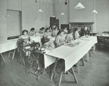 Corset making class, Bloomsbury Trade School for Girls, London, 1911. Artist: Unknown.