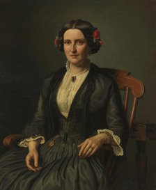 Azora Laurette Bull, née Wittrup, 1853. Creator: Aasta Hansteen.