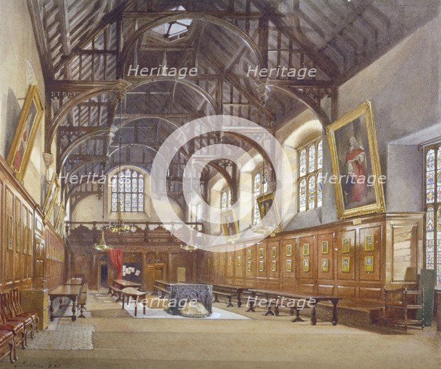 Gray's Inn Hall, London, 1886.             Artist: John Crowther