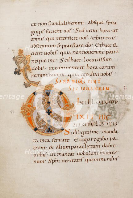 Decorated Initial D; Gospel Lectionary, late 10th century. Creator: Unknown.