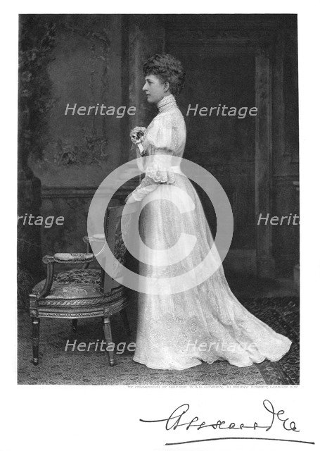 Queen Alexandra (1844-1925), queen consort of King Edward VII, 1908.Artist: Downey