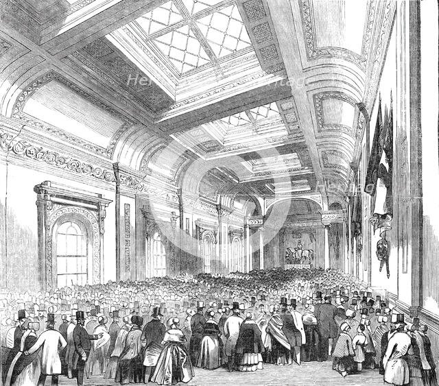 Lloyd's Commercial Room - admission of the public, 1844. Creator: Unknown.