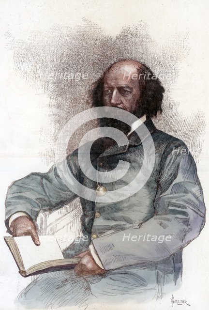 Alfred Lord Tennyson (1809-1892), English poet, 1884.Artist: Amedee Forestier