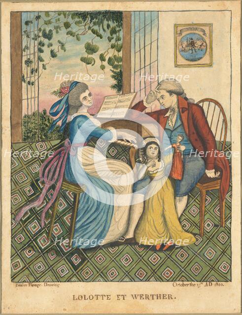 Lolotte and Werther, 1810. Creator: Eunice Pinney.