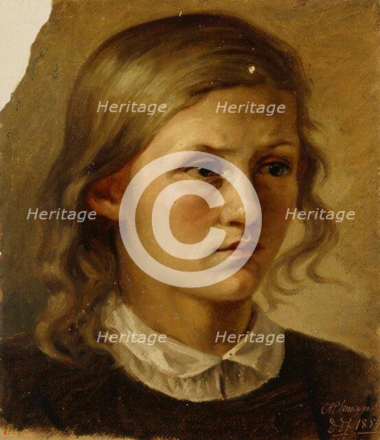 Head of a Girl, 1854. Creator: Karl Anders Ekman.