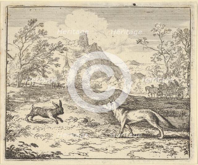 Renard Lies that the Rabbit Insulted One of His Children, 1650-75. Creator: Allart van Everdingen.