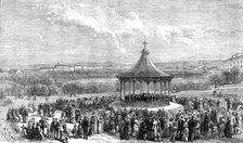 The George Stephenson Centenary at Newcastle-On-Tyne: view in the Leazes Park, 1881. Creator: Unknown.