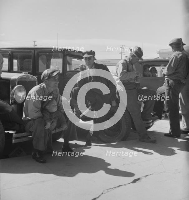 Waiting for the relief checks at Calipatria, California, 1937. Creator: Dorothea Lange.