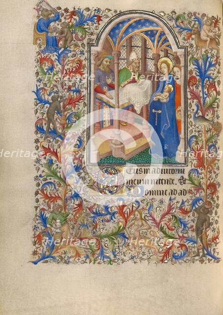 The Presentation in the Temple; Book of Hours, about 1420. Creator: Unknown.