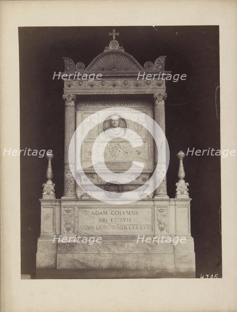 Tomb monument of Adam Columna, after 1868, (1875-1885). Creator: Unknown.