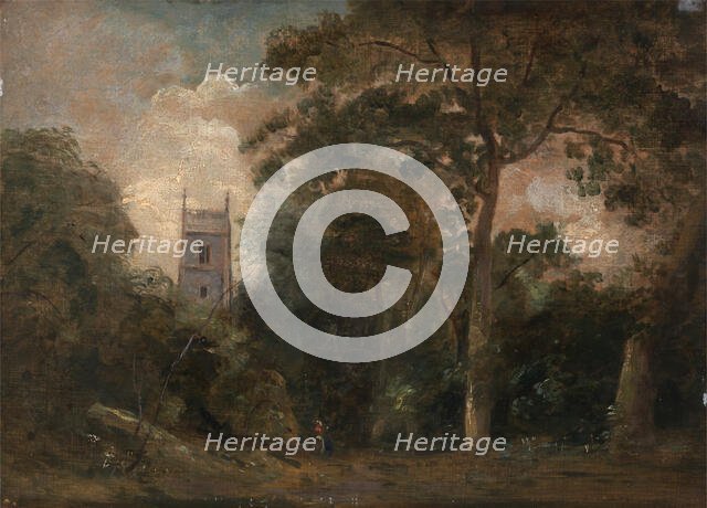 A Church in the Trees, ca. 1800. Creator: John Constable.