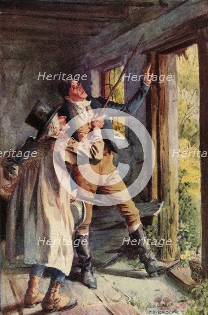 "He Pointed To A Rusty Iron Staple", 1928. Creator: Charles Edmund Brock.