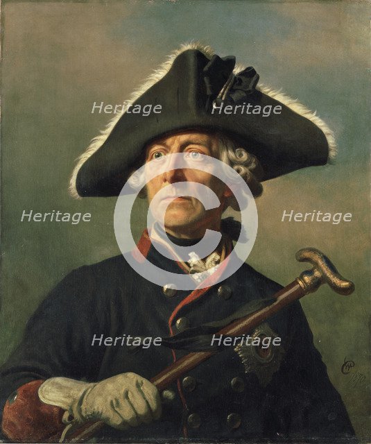 Portrait of Frederick II of Prussia (1712-1786), 1870. Creator: Camphausen, Wilhelm (1818-1885).