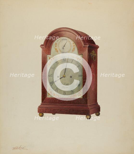 Clock, c. 1938. Creator: Frank Wenger.