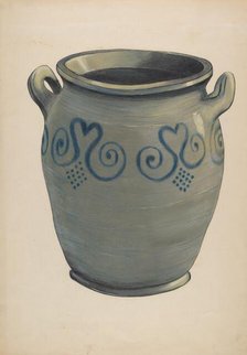 Stoneware Crock, c. 1936. Creator: Carl Weiss.