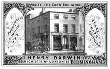Henry Darwin tailor's shop, Birmingham, 19th century.Artist: T Underwood