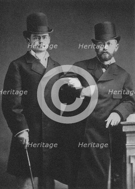 Iosif Kotek and Pyotr Ilyich Tchaikovsky, 1877. Creator: Anonymous.
