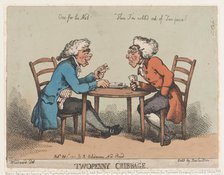Two Penny Cribbage, October 1, 1810., October 1, 1810. Creator: Thomas Rowlandson.