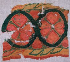 Fragment of a Band with a Floral Motif, Byzantine, 5th-6th century. Creator: Unknown.