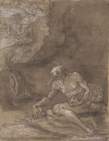 Saint Jerome Praying in a Landscape., 1550-60. Creator: Attributed to Niccolò dell' Abate.