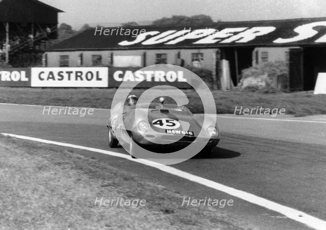 Elva Climax, I.Burgess at Goodwood 1958. Creator: Unknown.